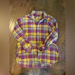 alan bilzerian button down flannel